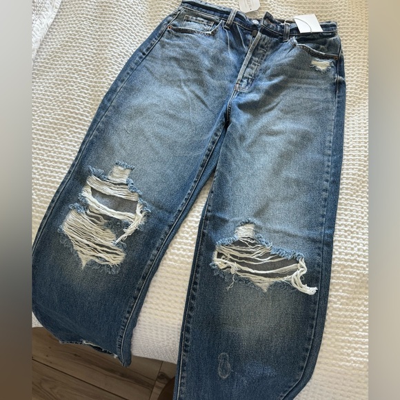 NWT Fringed Pineapple High Rise Dad Jeans!! - Picture 6 of 12